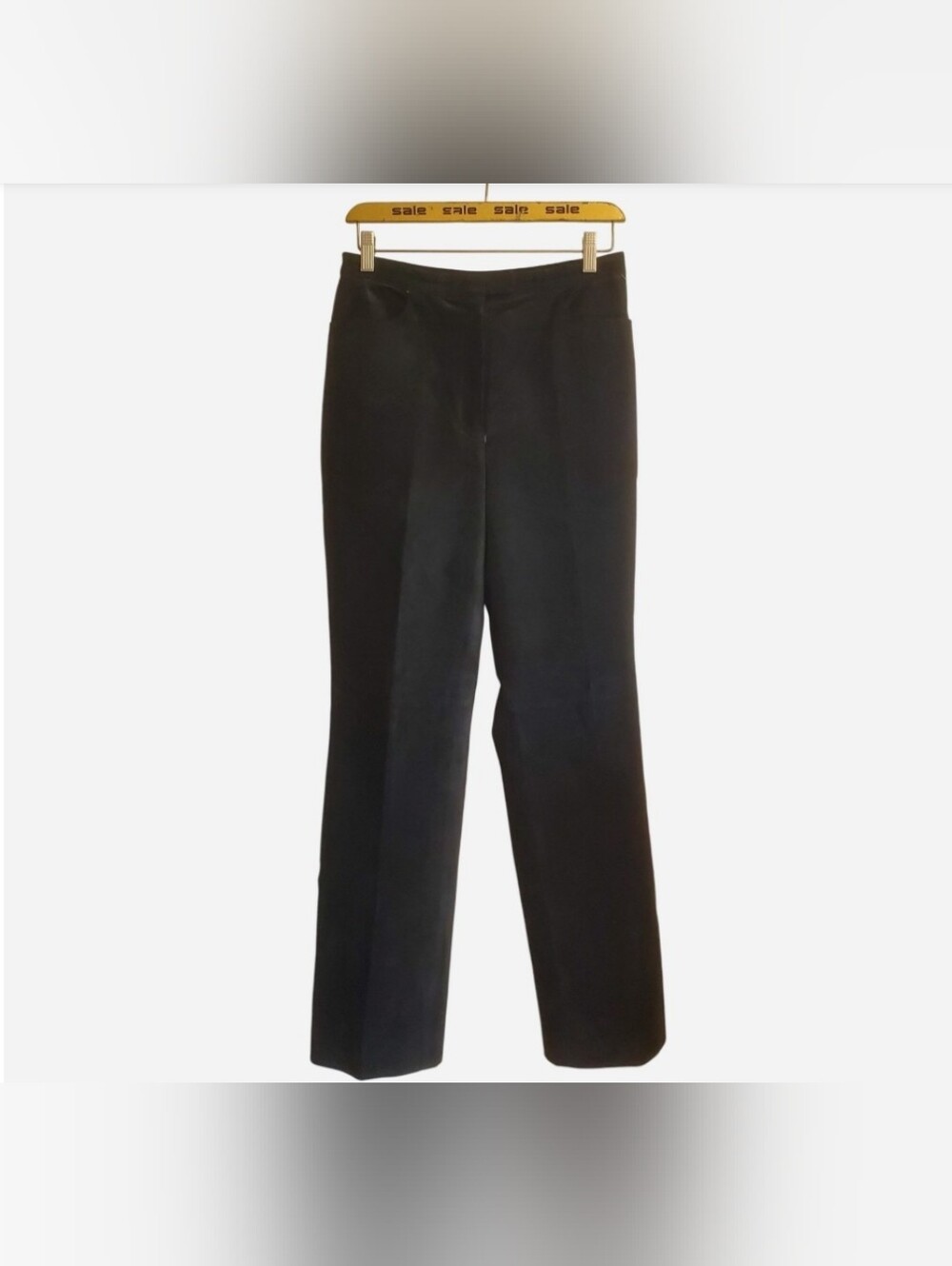 VTG Caslon Black Genuine Suede Leather Straight leg Pants Size 8 Y2K 90s Minimal